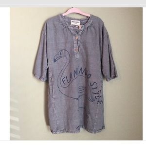 Bobo Choses Organic Chambray Flamingo Style SS17